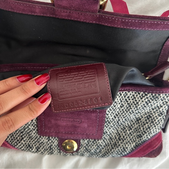 Rare Coach Tweed Soho Baguette - Picture 10 of 10